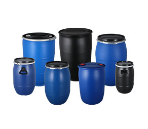 大口塑料桶：具有不凹變、質輕、無污染、耐用等良好特性，是眾多行業儲存、周轉、運輸的必選包裝之一，廣泛應用于建筑材料、化工原材料、農業肥料、食品、醫藥等行業的固體半固體產品盛裝。